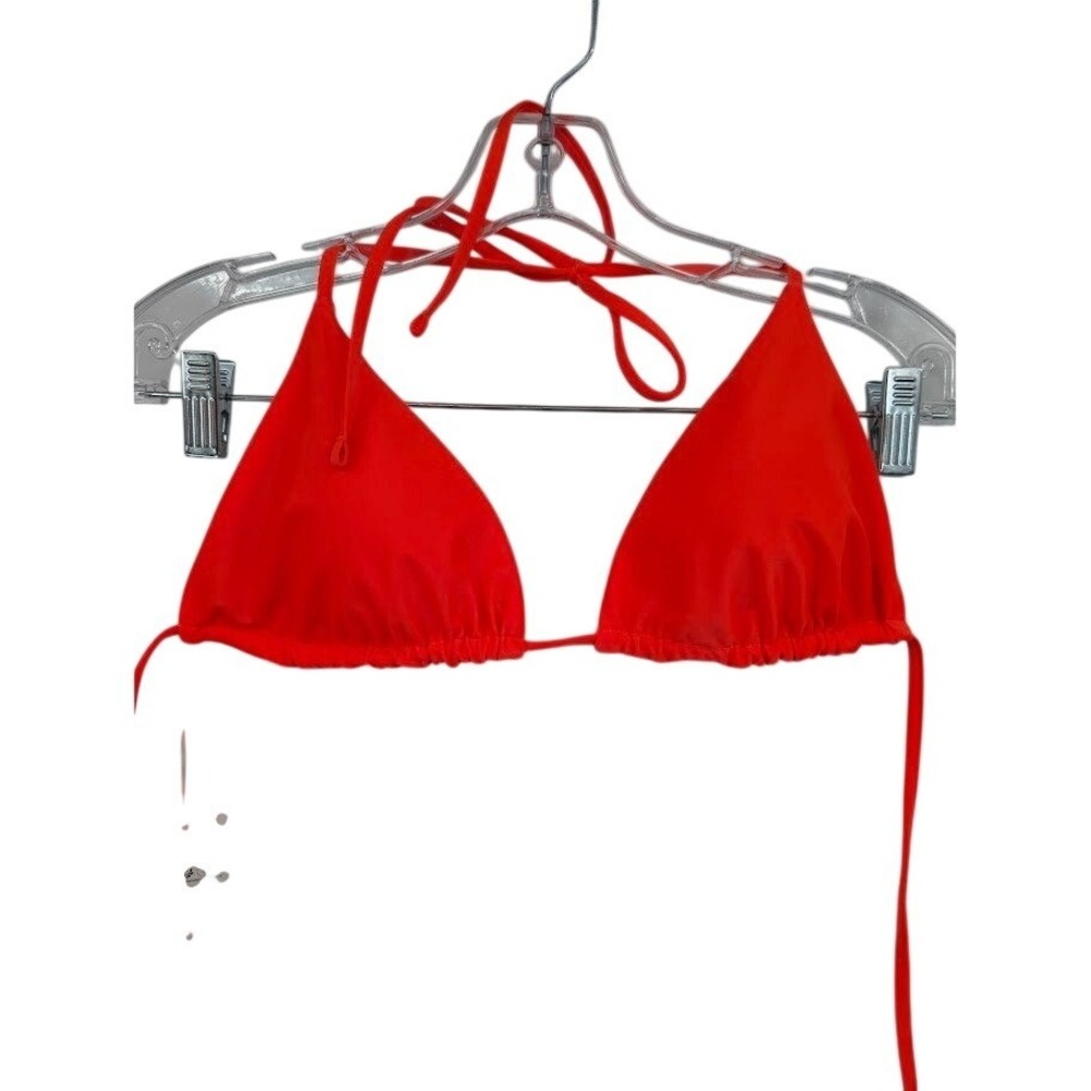 Maaji Reversible Sliding Triangle Bikini Top Orange NWT Womens Size L